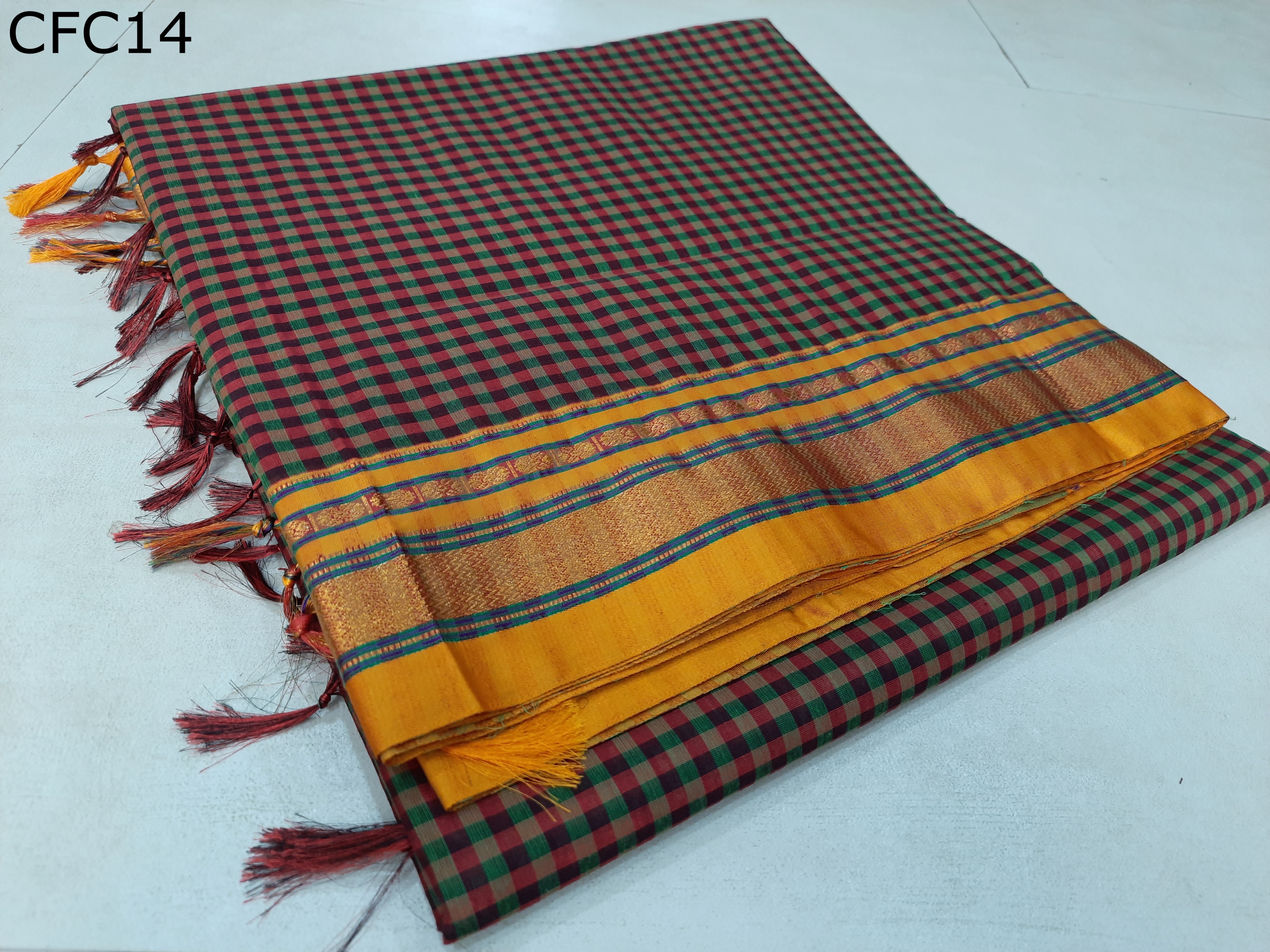 Cotton Silk Fras Checks 