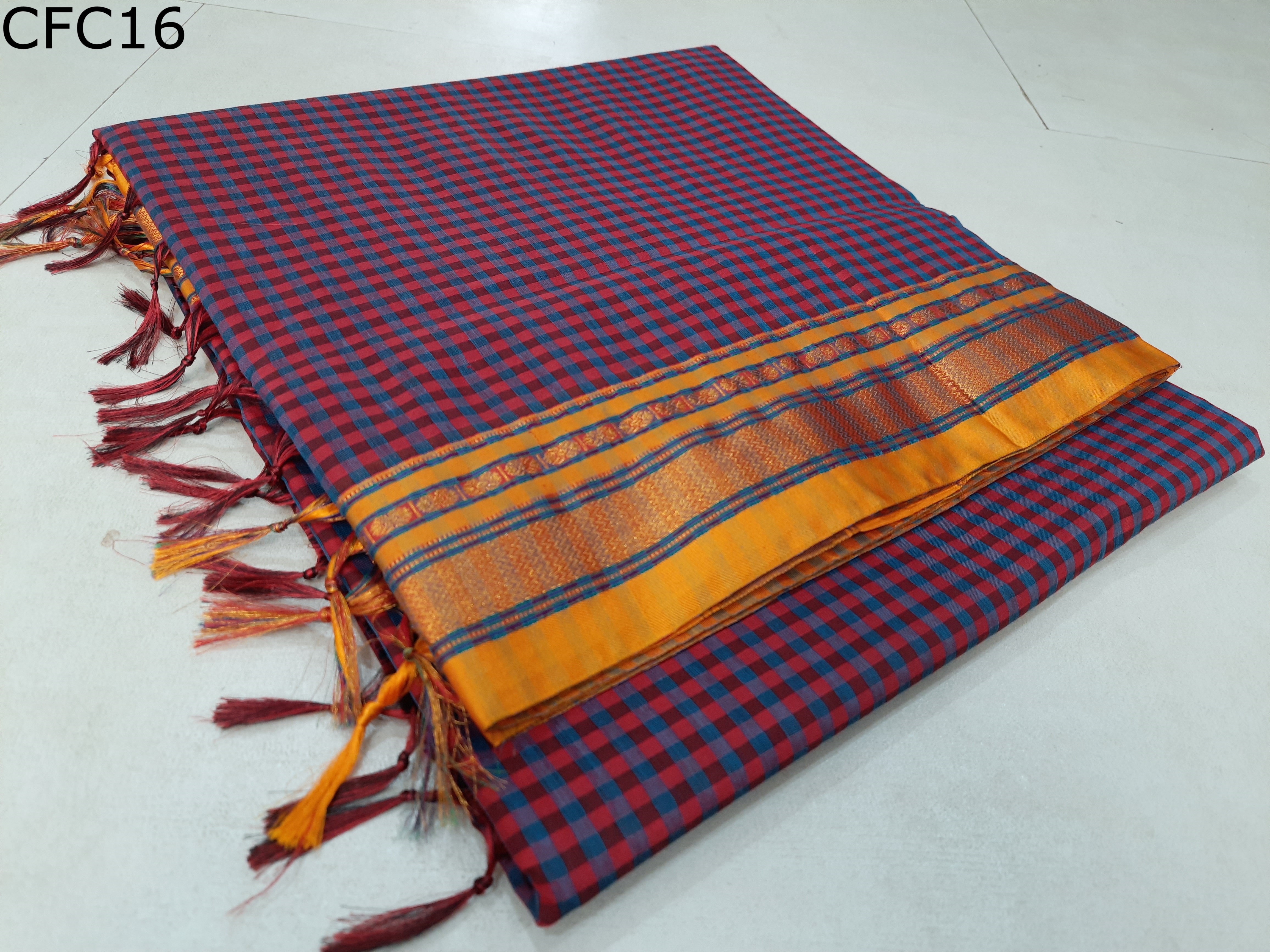 Cotton Silk Fras Checks 
