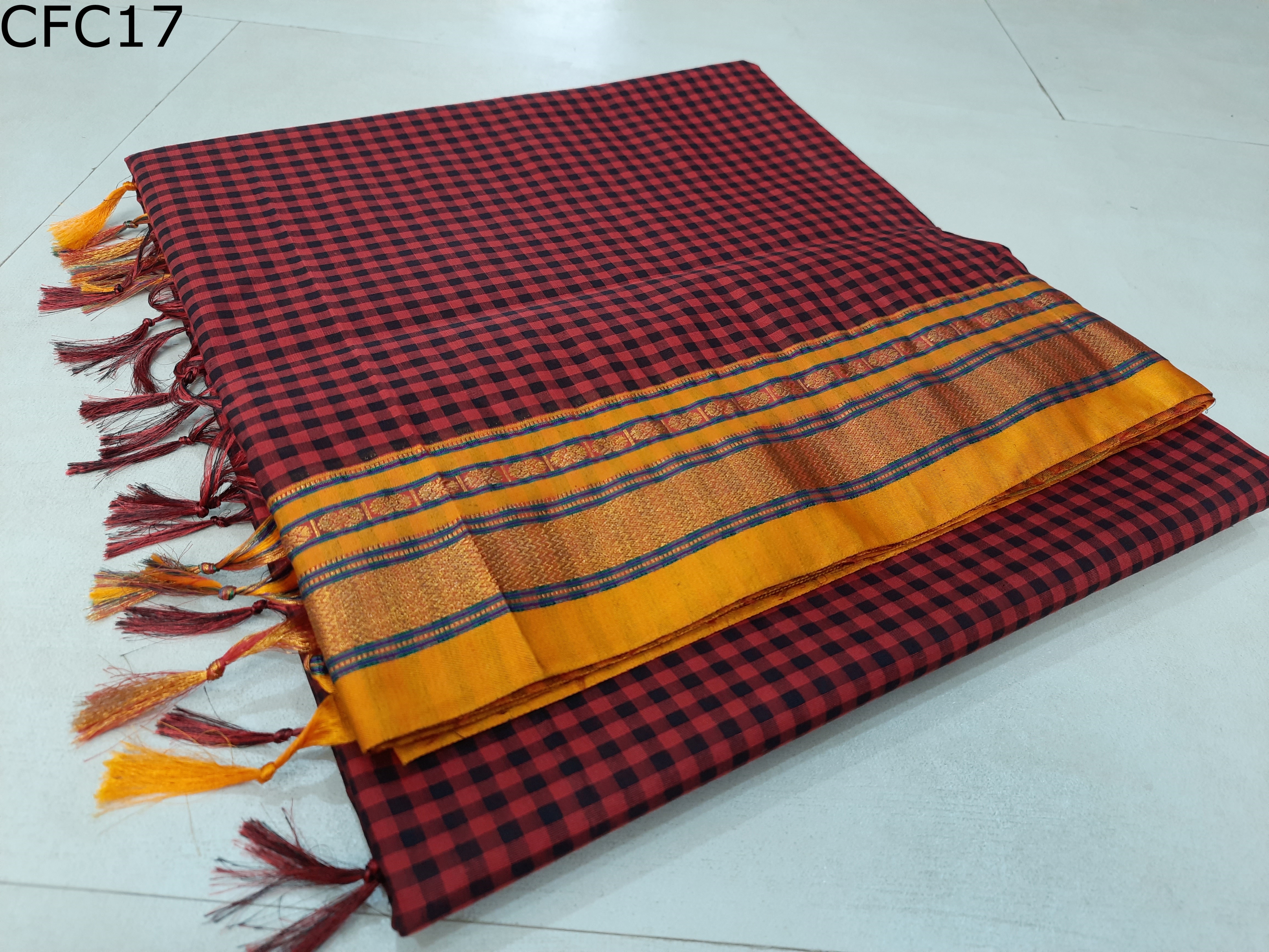 Cotton Silk Fras Checks 