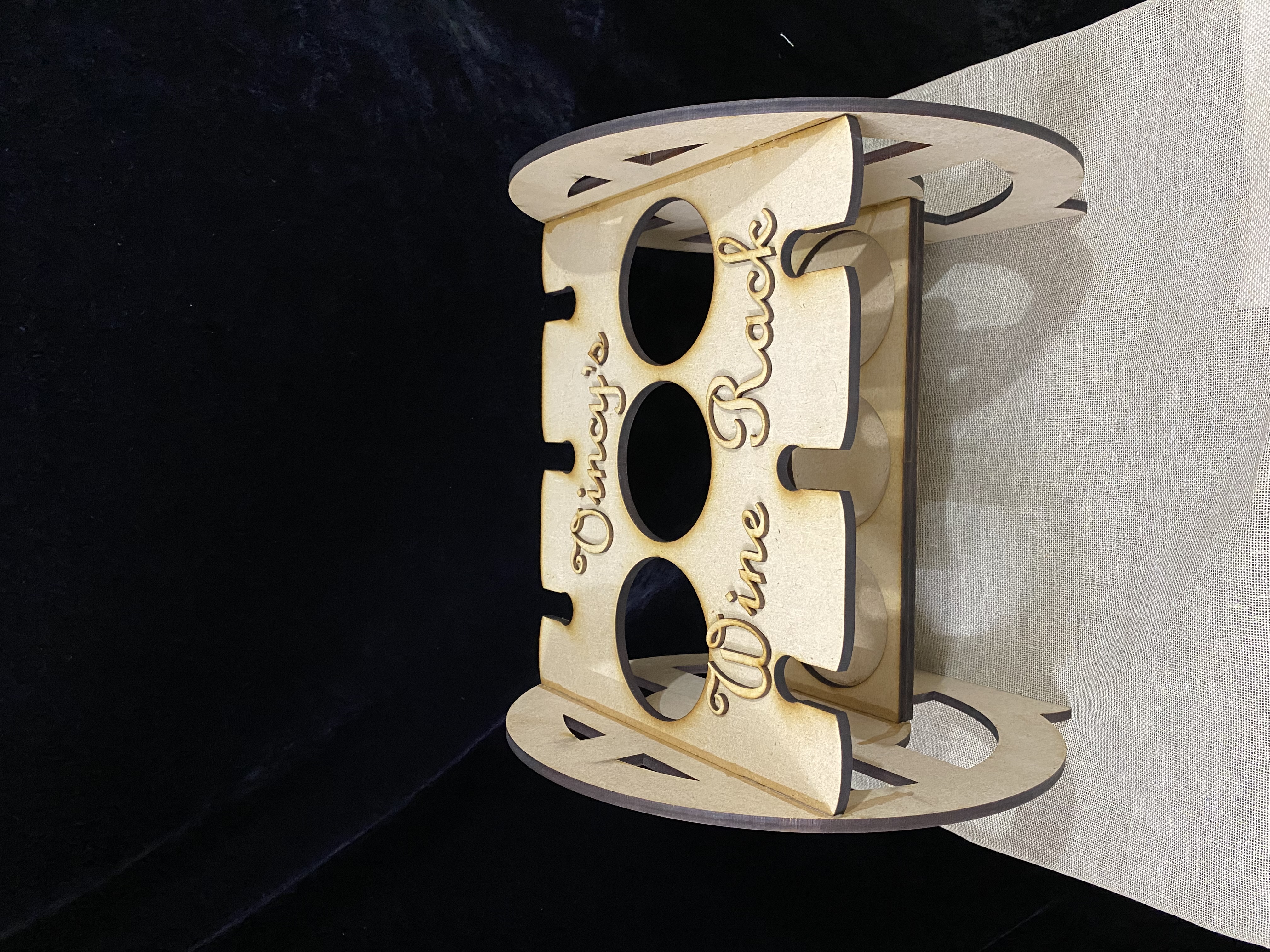 Wooden Wheel Wine Rack