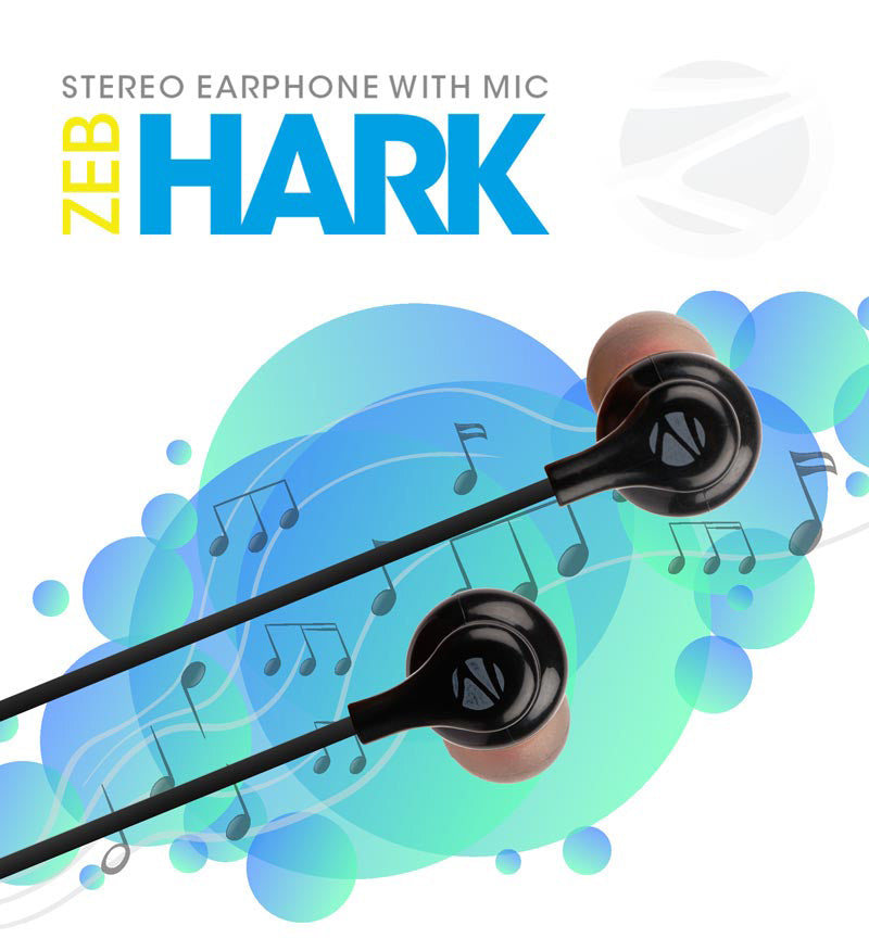 Zebronics Zeb-Hark Earphone with Mic(With 6Month Warranty)