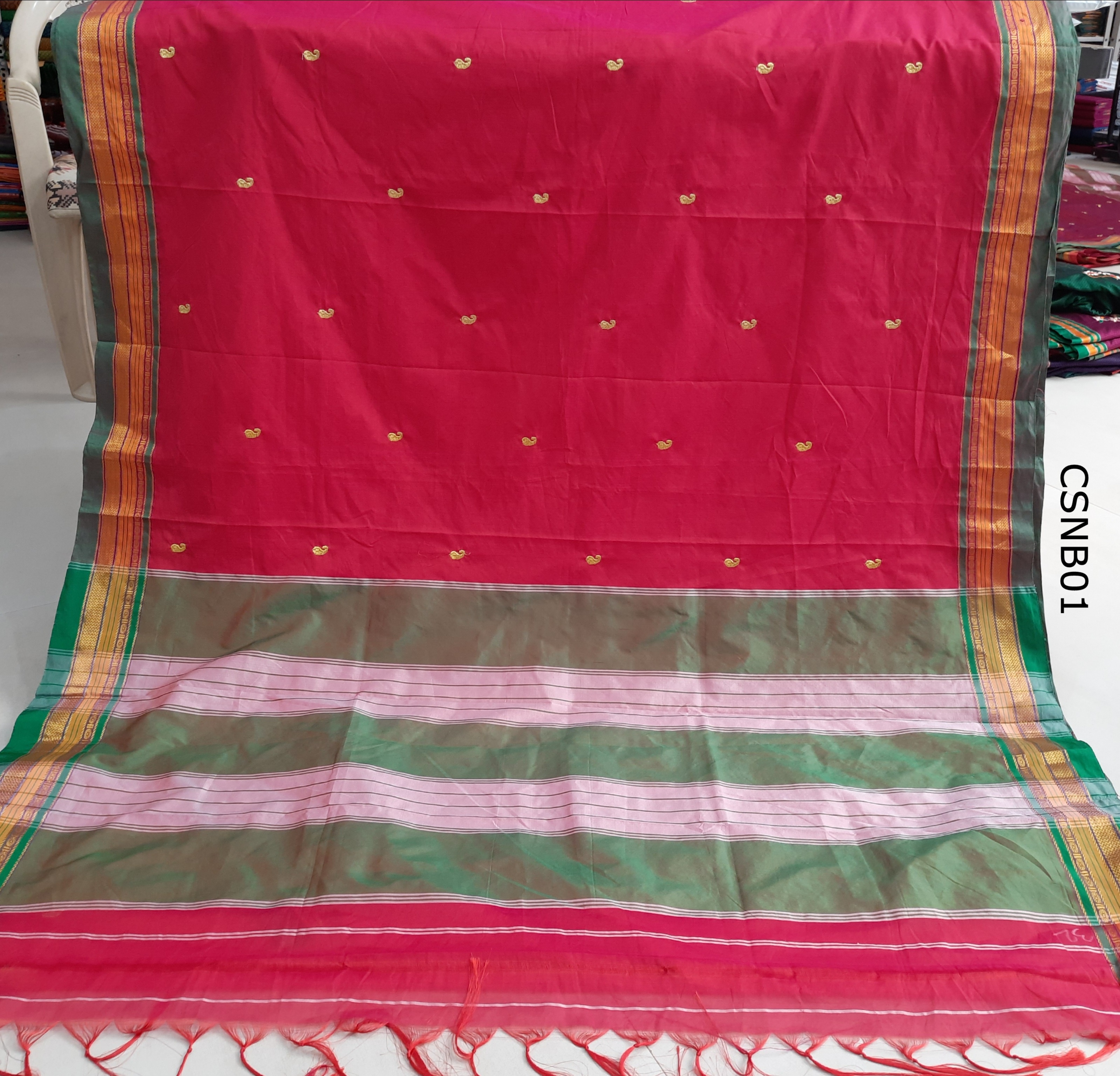 Cotton Silk Mango Embroidery