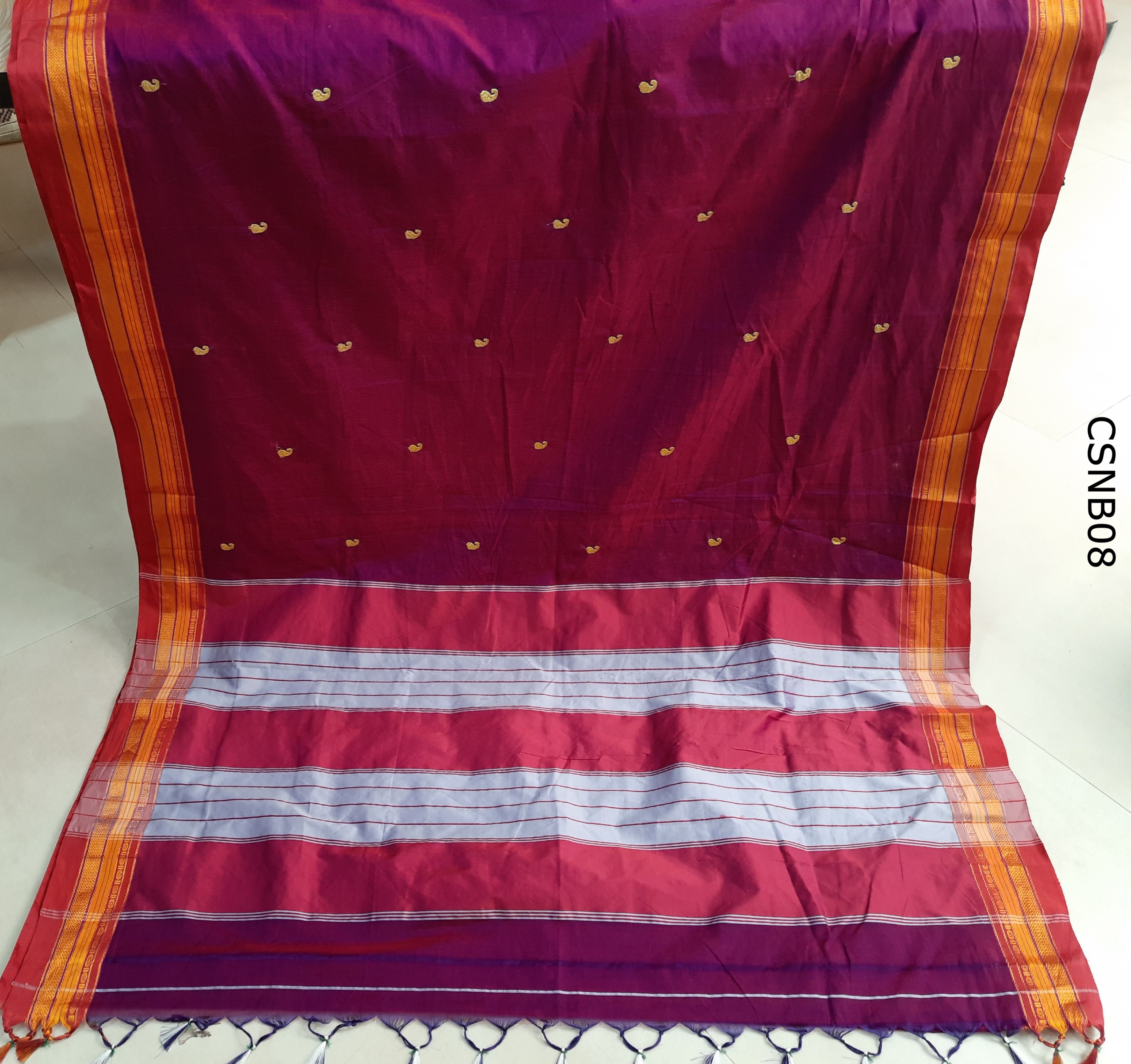 Cotton Silk Mango Embroidery