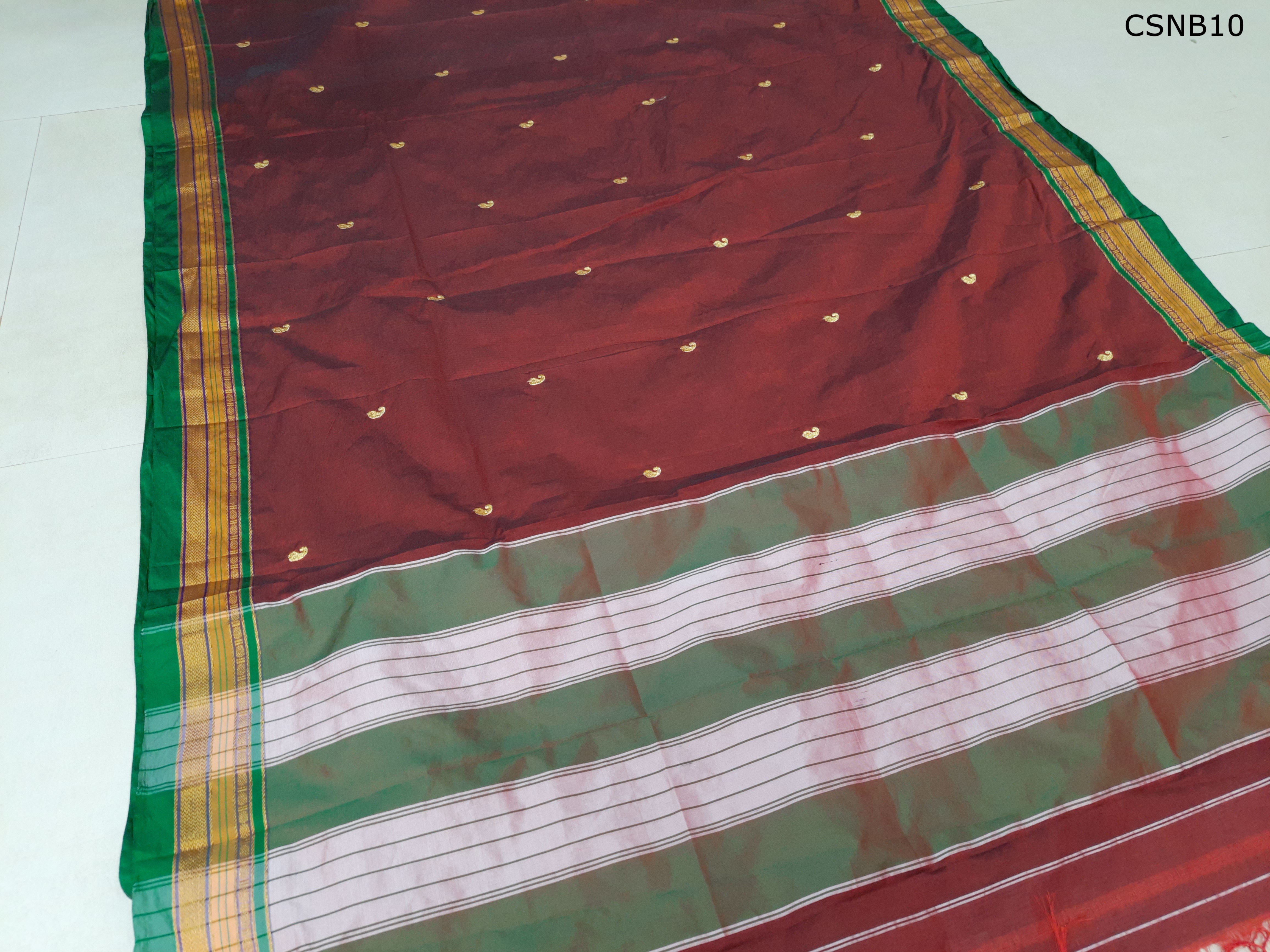Cotton Silk Mango Embroidery