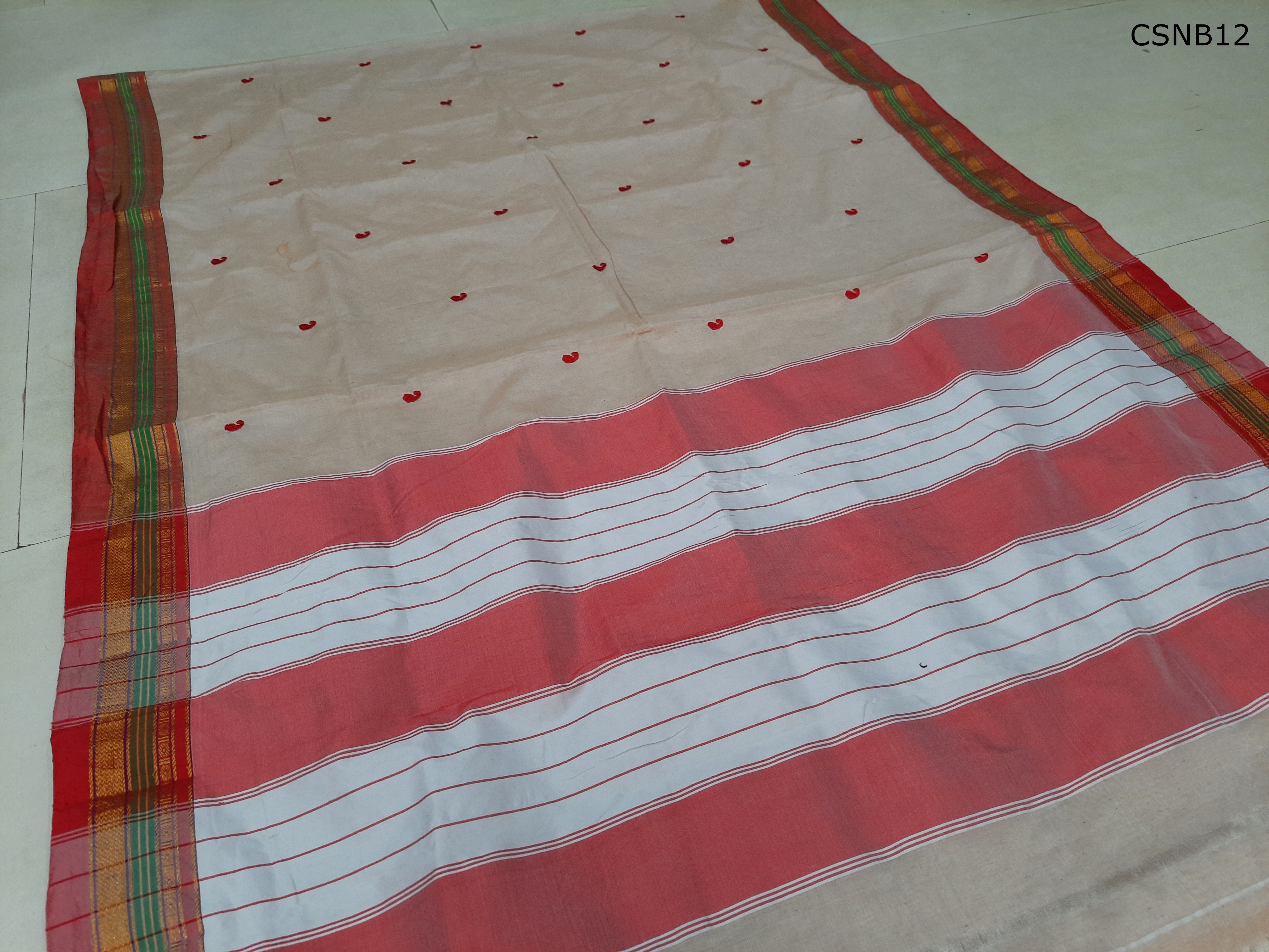 Cotton Silk Mango Embroidery