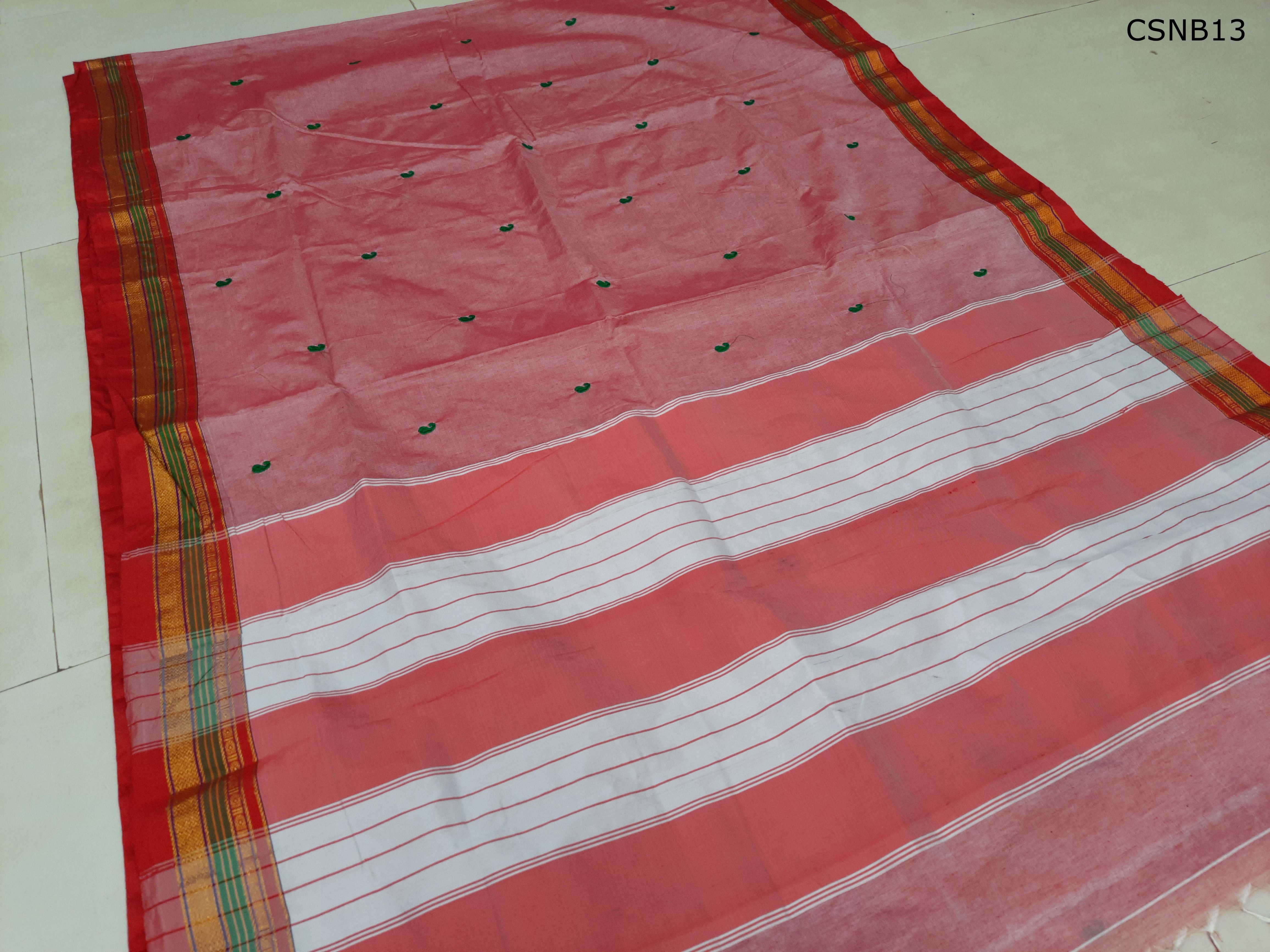 Cotton Silk Mango Embroidery