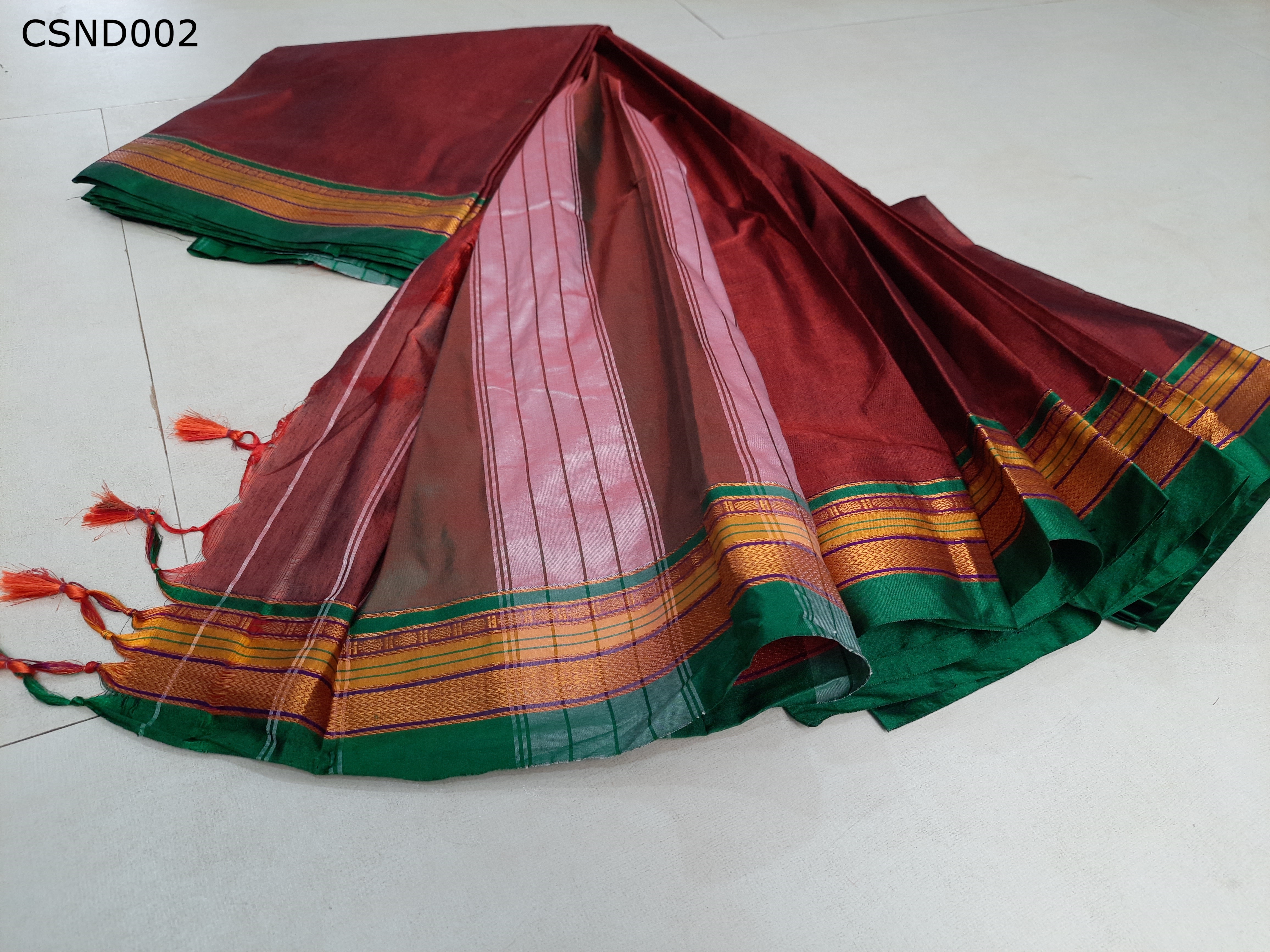 Cotton Silk Ilkal Border