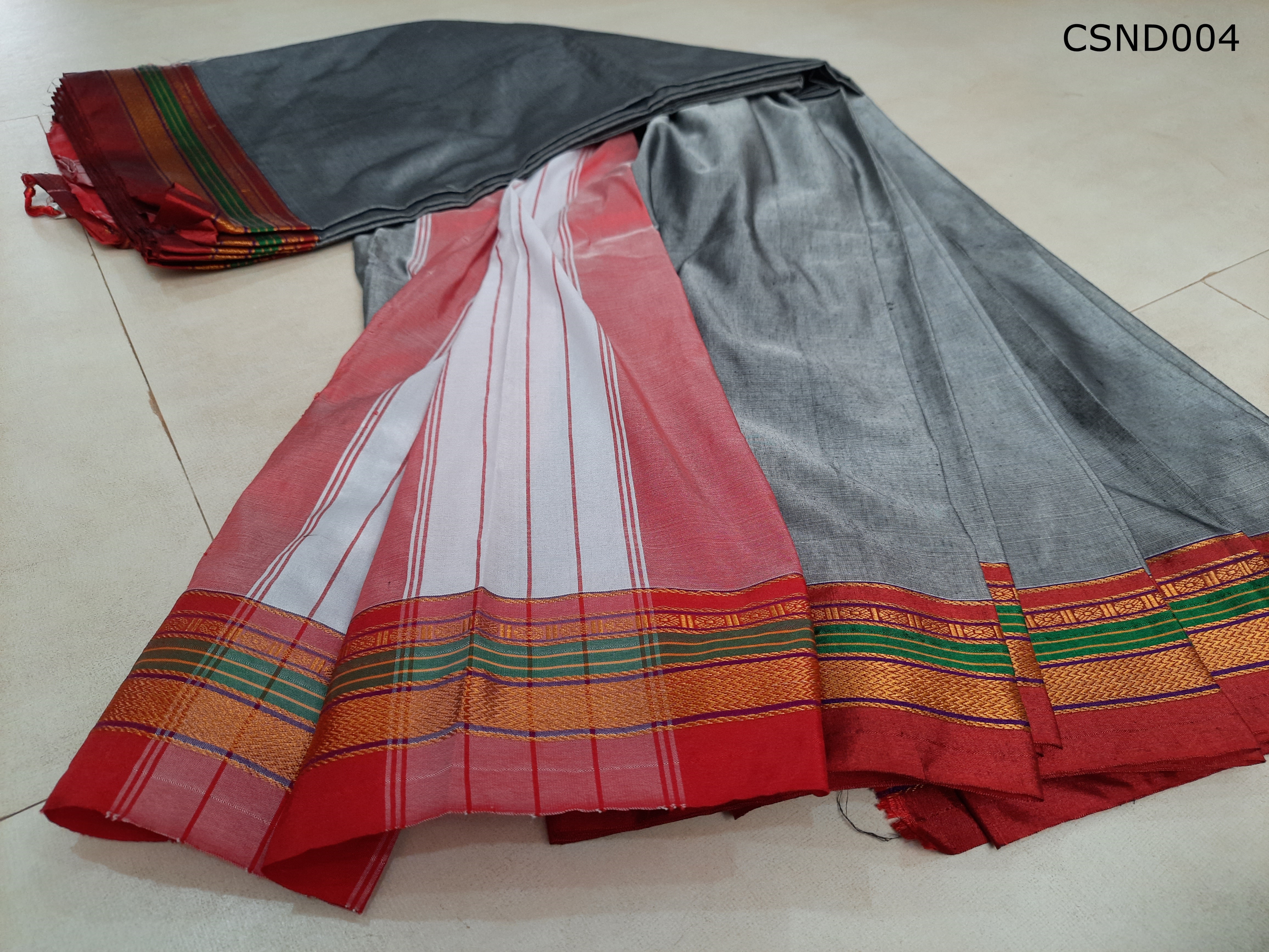 Cotton Silk Ilkal Border