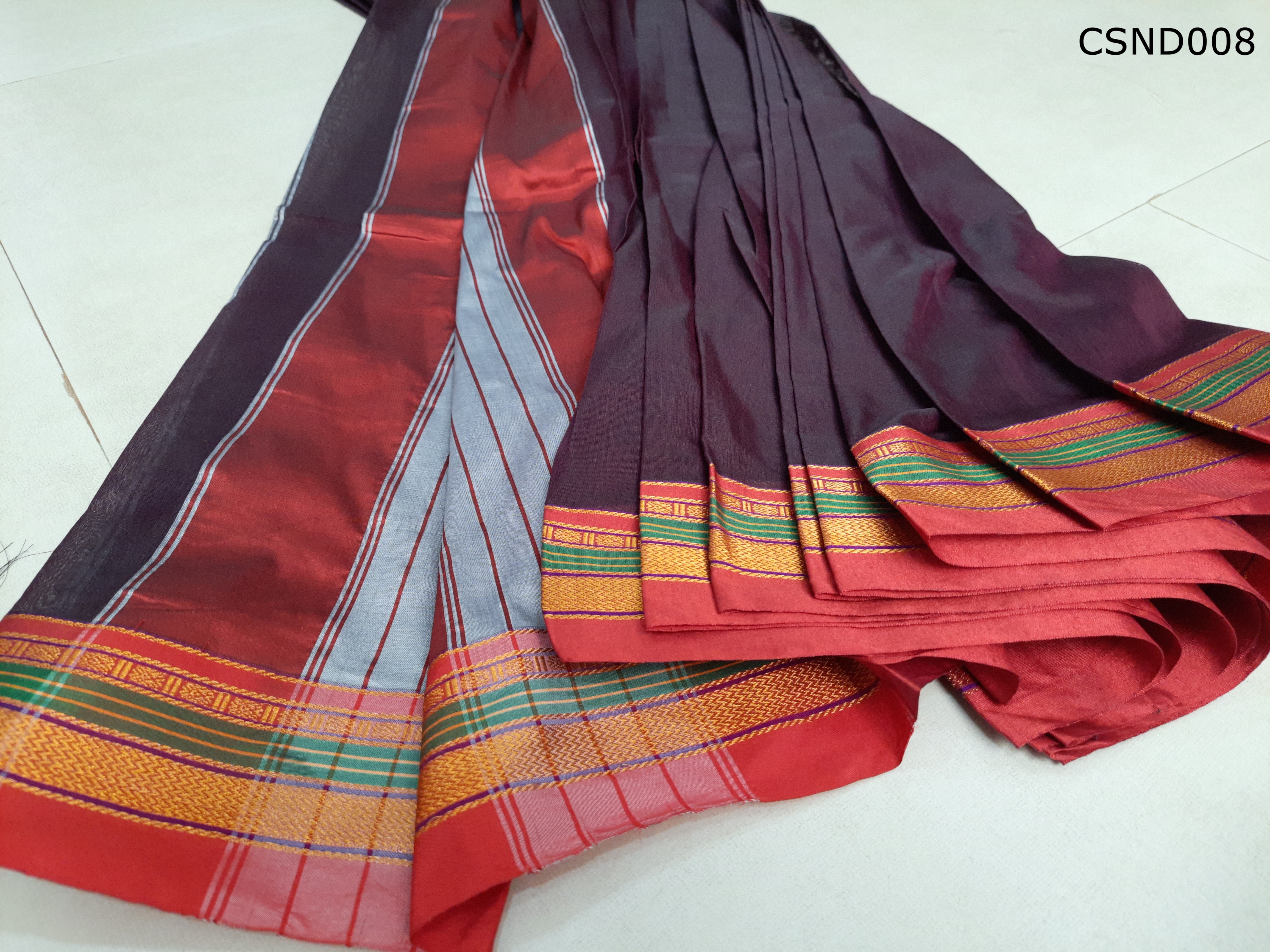 Cotton Silk Ilkal Border