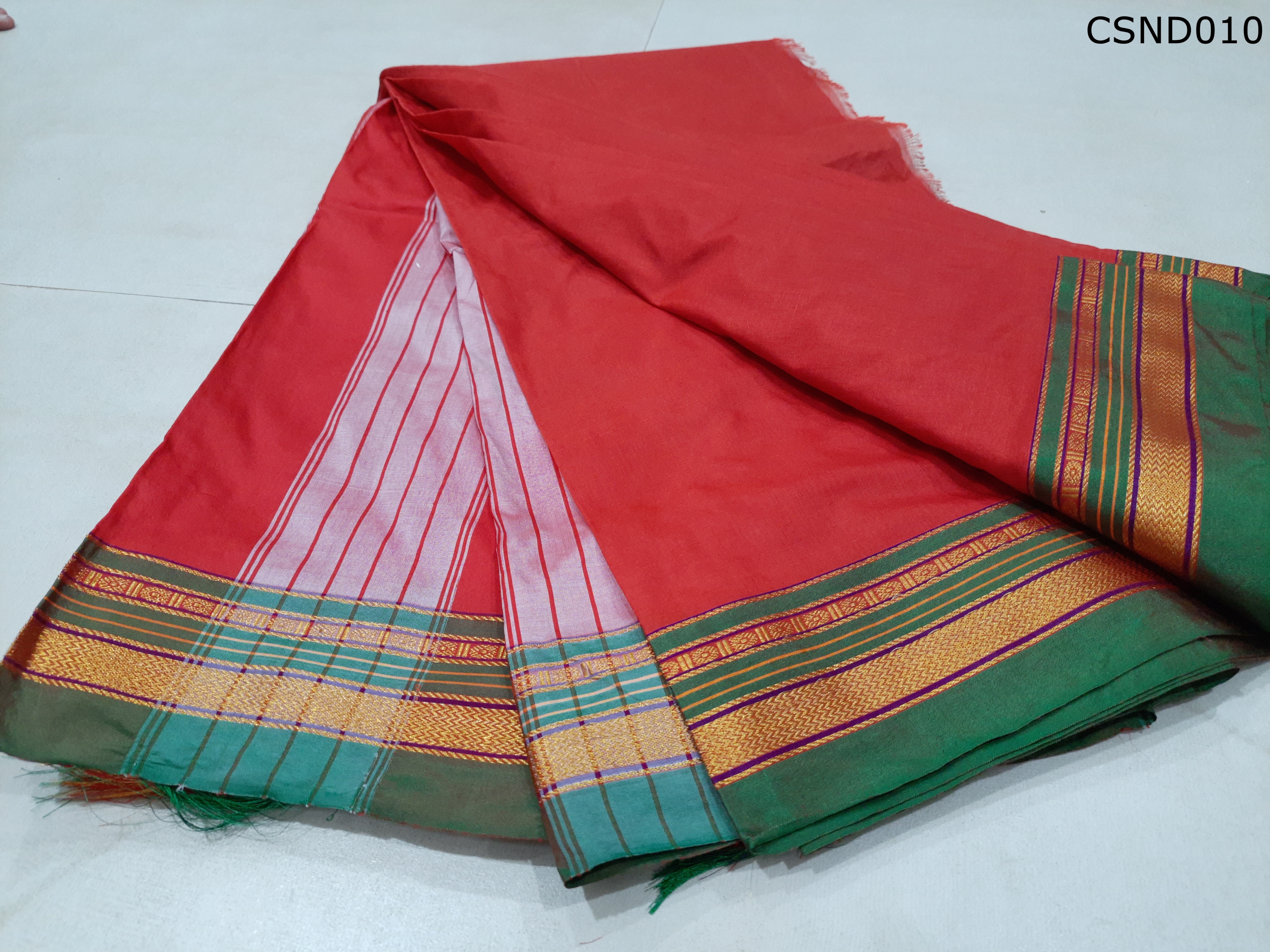 Cotton silk Ilkal Border