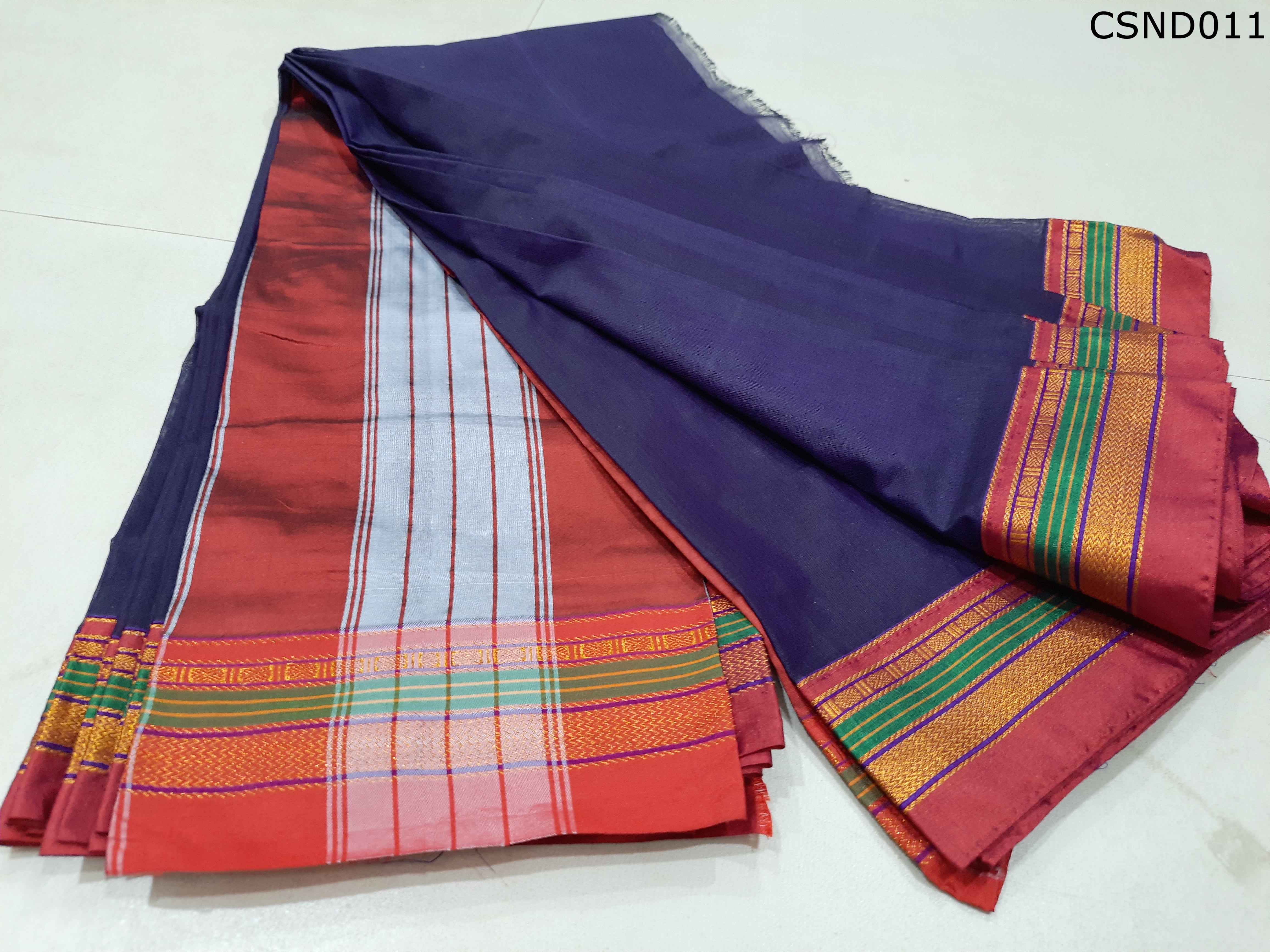 Cotton Silk Ilkal Border