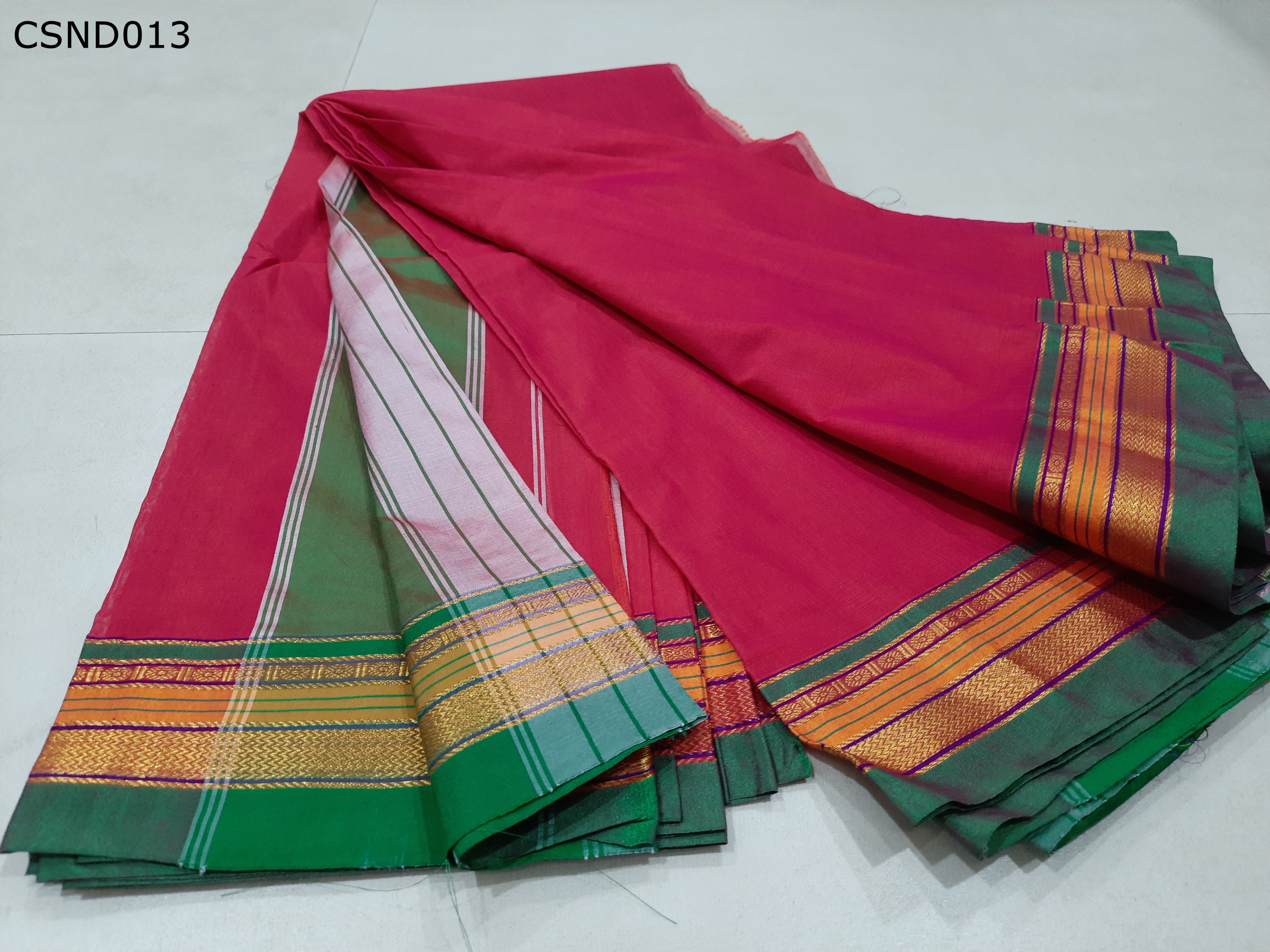 Cotton Silk Ilkal Border