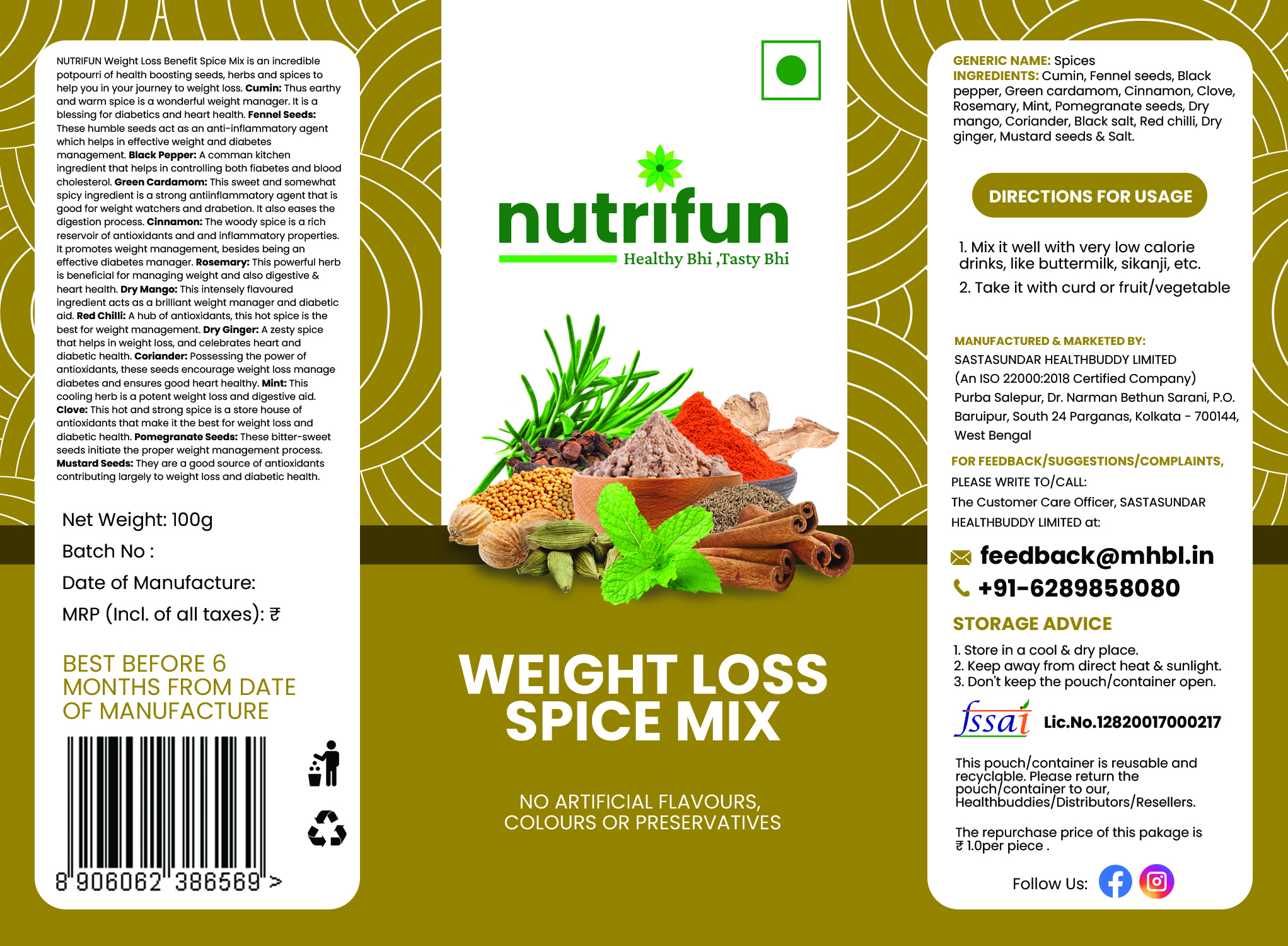 Nutrifun Chia Seeds - 100 gms